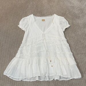 Free People White Mini Dress